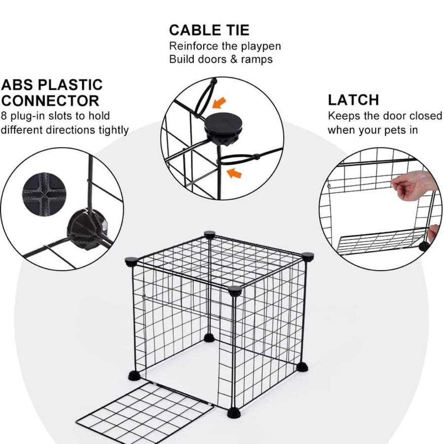 Kandang Pagar / Pagar besi DIY - untuk Hewan Anabul - Anjing kucing kelinci kura marmut hamster-7