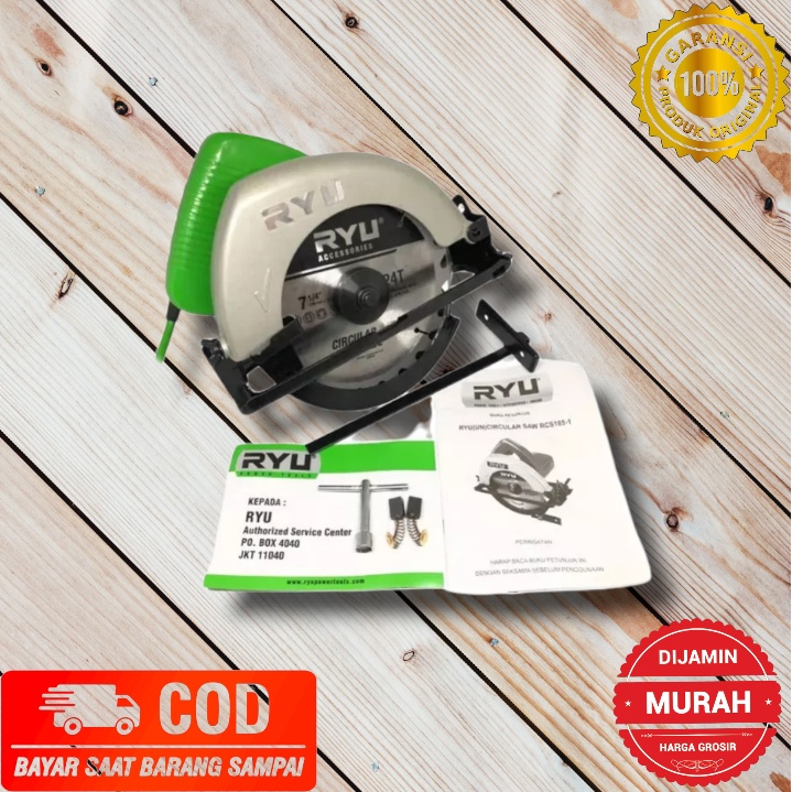 MESIN CIRCULAR/MESIN POTONG KAYU RYU RCS 185 1 Circular Saw 7 inch Mesin Sirkel Gergaji Potong Kayu Circle PLUS Mata Blade