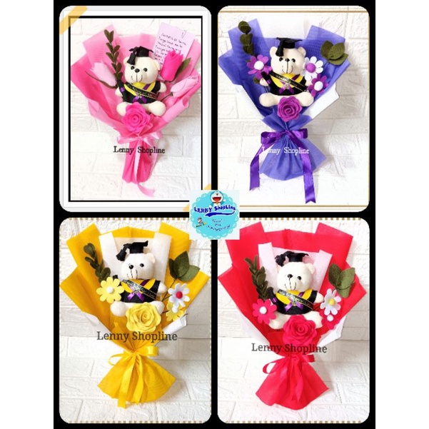 Buket Bunga Wisuda/Buket Bunga Flanel/Buket Boneka Wisuda