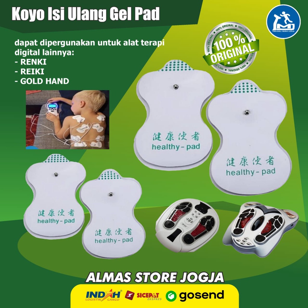 Gel Pad Akupuntur Alat Pijat Electrode Koyo Tempel Terapi Gelpad Healthy