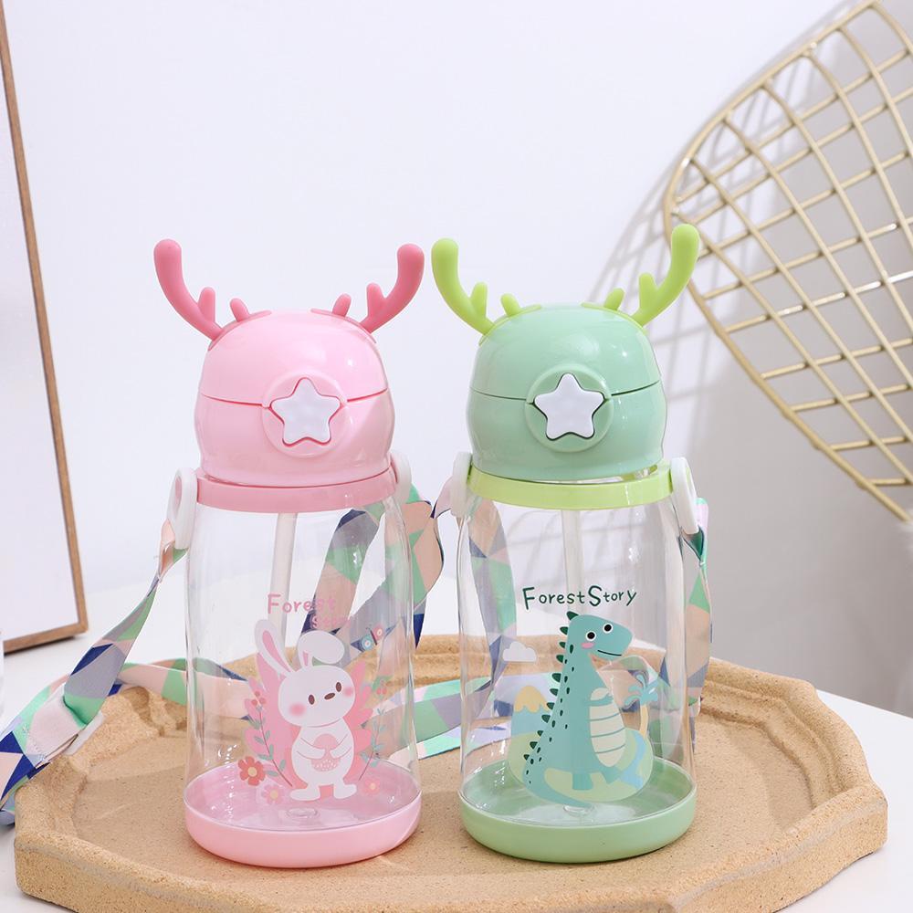 Populer Botol Air Minum Anak Travel 600ML Kartun Water Cup