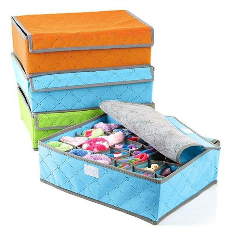 Bamboo Underwear Storage Organizer Box Bag Tempat Penyimpanan CD Celana Dalam