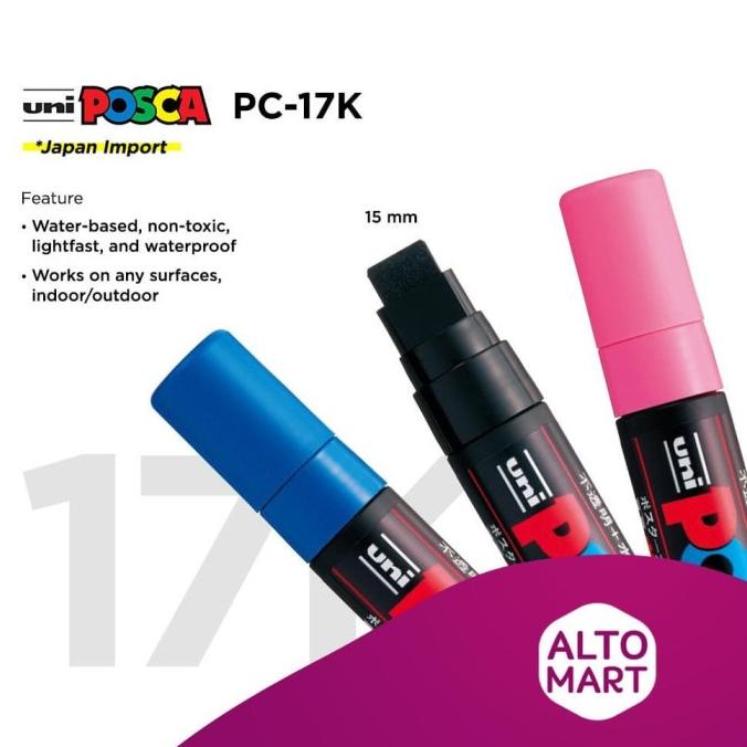 

(BISA COD) UNI POSCA PC-17K 15mm Extra Broad Tip Water Based Pen HEMAT Kode 1372
