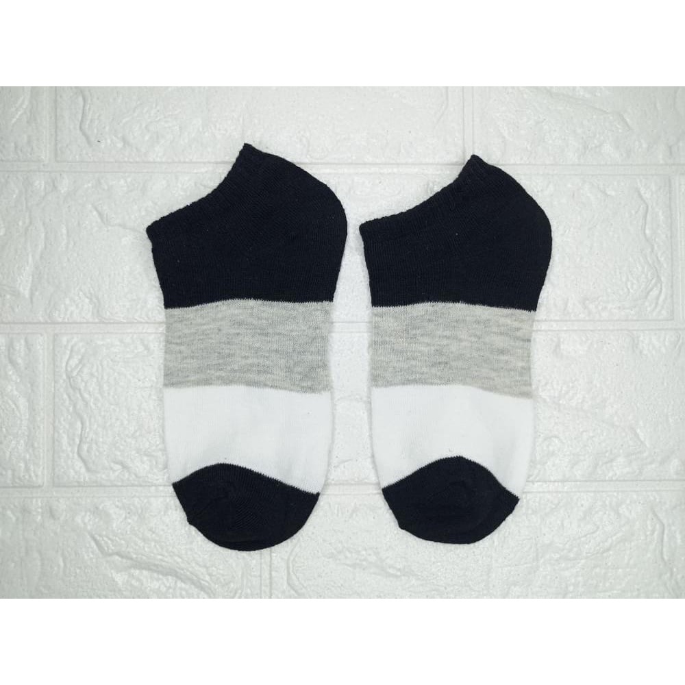 ❄ TMALL ❄ Kaos Kaki Motif Wanita Pria Korea Ankle Cute Semata Short Socks Pendek Fashion Import COD R097 - R100-3 WARNA HITAM