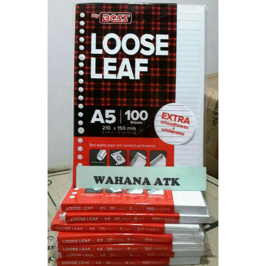 

Kertas File - Kertas Loose Leaf Kecil A5 100