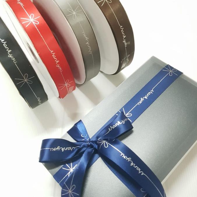 

Best Product!!! (Pt10)Pita Satin Thank You Dengan Silver Print/Lebar 2.5Cm - Paling Dicari