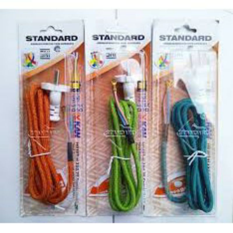 Kabel Setrika Standard Arde SNI 1,6M (Kabel isi 2)