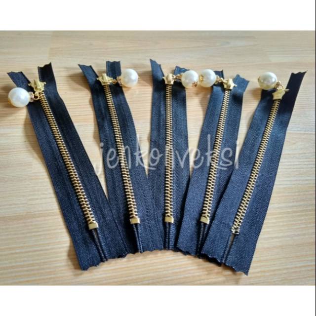 Resleting Jeans 6 Inch Mutiara Per Lusin