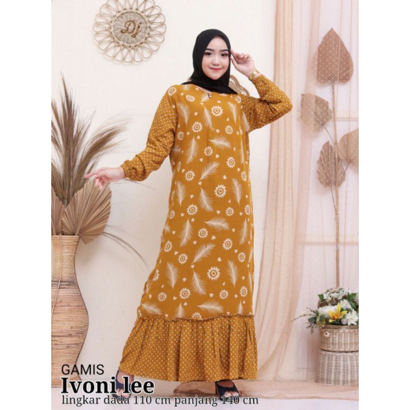 GAMIS Ivoni Lee Real Pict bahan adem jatuh lembut