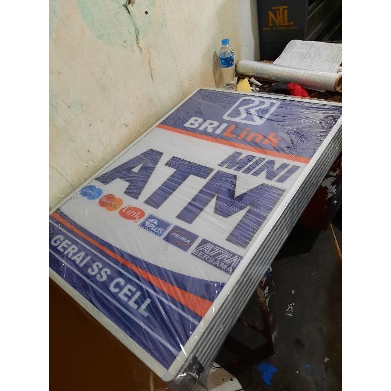 Neon Box Agen BRILink  BNI Mandiri Dan Bank Lain ukuran 40x60cm