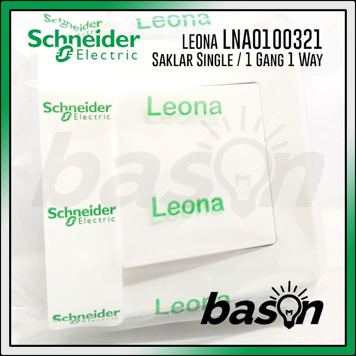 SCHNEIDER Leona 1 Gang 1 Way Switch - Saklar Single 1 Arah - LNA0100321