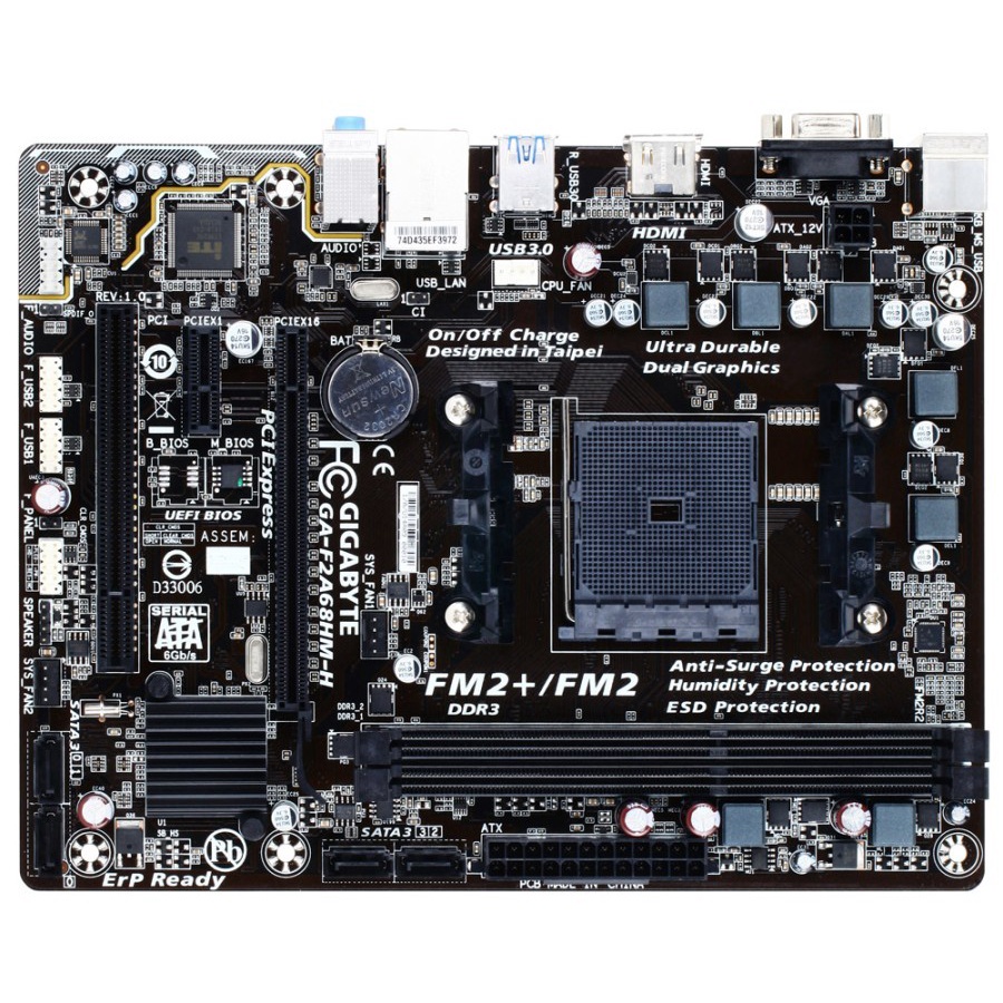 GIGABYTE F2A68HM-H SOCKET FM2+ (rev 1.0)