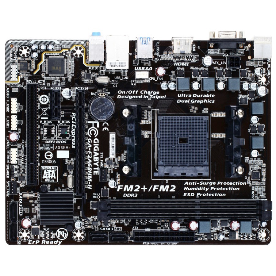 GIGABYTE F2A68HM-H SOCKET FM2+ (rev 1.0)