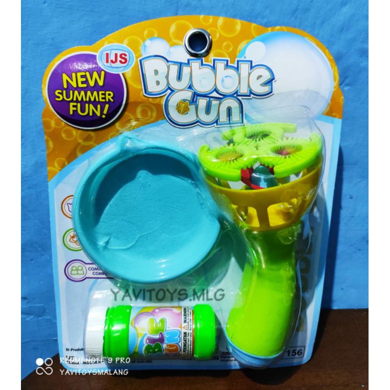 Ready B 156 MAINA BUBBLE GUN BARU BENTUK KIPAS BONUS REFILL MENGGUNAKAN BATERAI Rumah Mainan Zaza