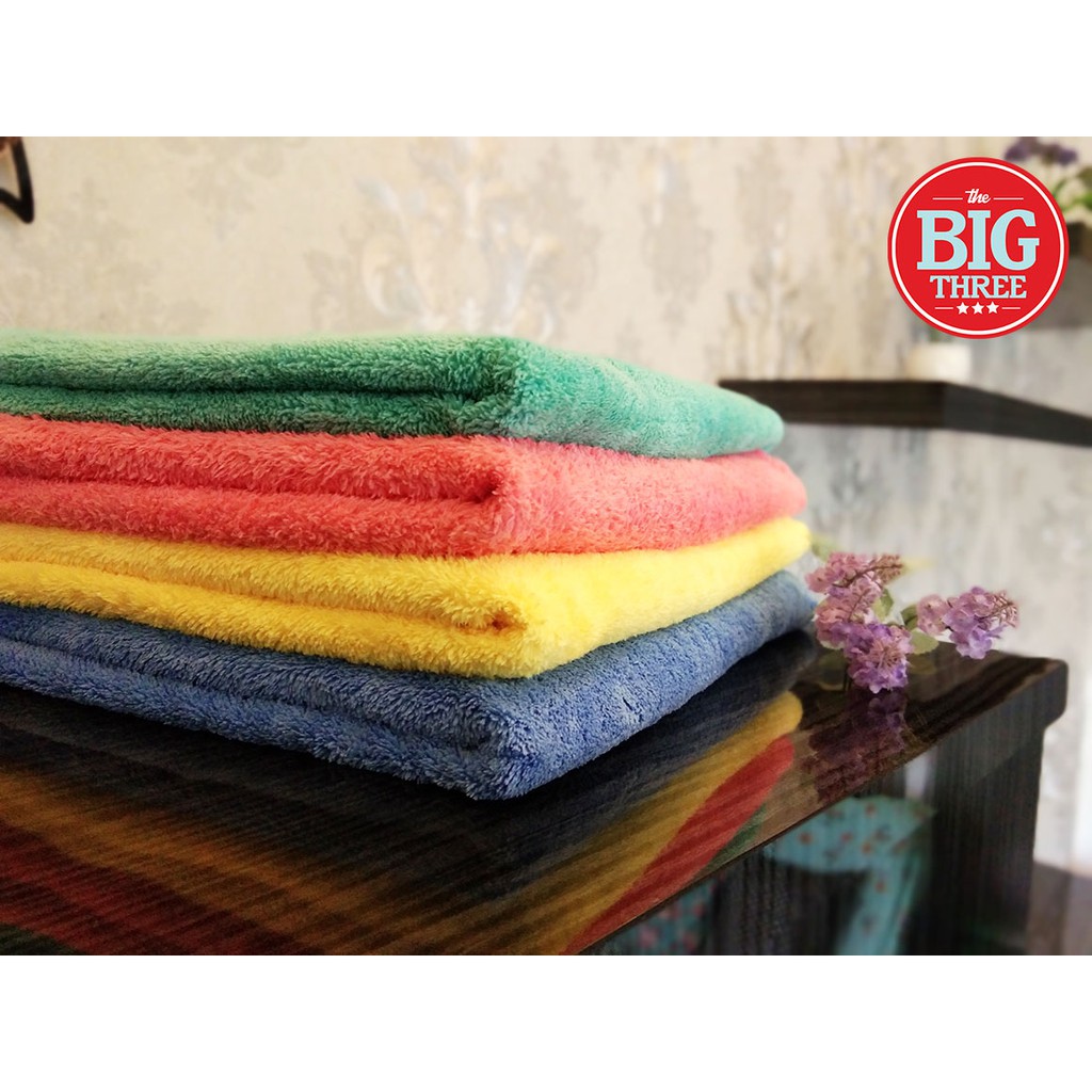 HANDUK MICROFIBER 70X140cm - HALUS LEMBUT / BAYI MANDI / 70x140 / Besar / POLOS / WARNA / Mikrofiber