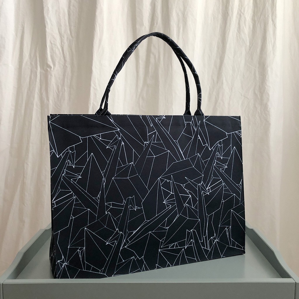 Tas Tote Traveller LARGE - Noir Origami