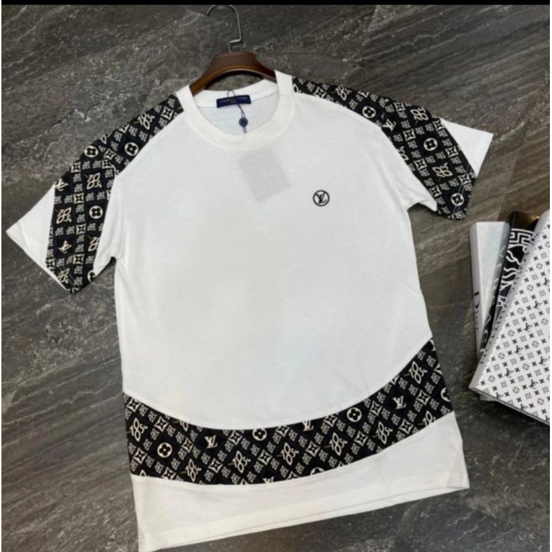 KAOS LV PRIA LOUIS VUITTON IMPORT / BAJU KAOS LOUIS VUITTON BLACK WHITE ORIGINAL