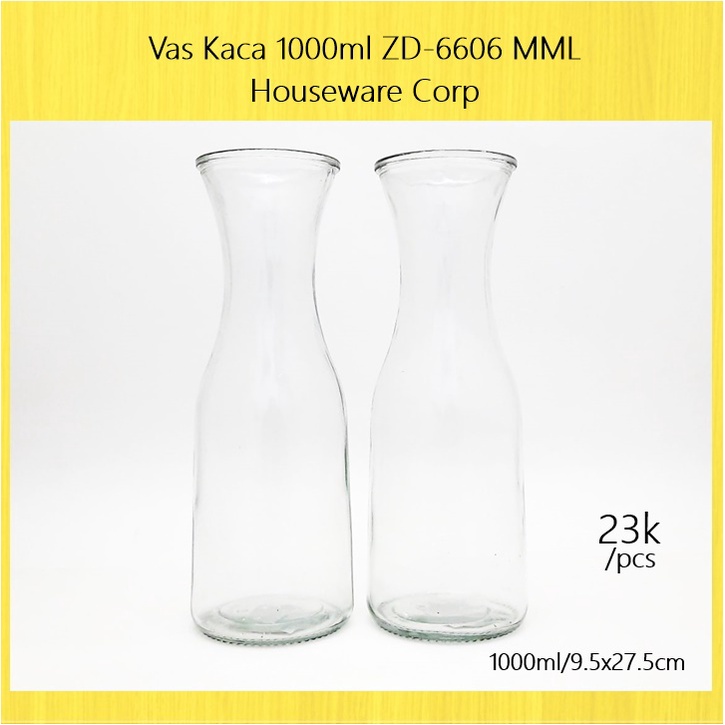 Vas/Botol Air Kaca 1000ml ZD-6605 MMD Hseware Corp