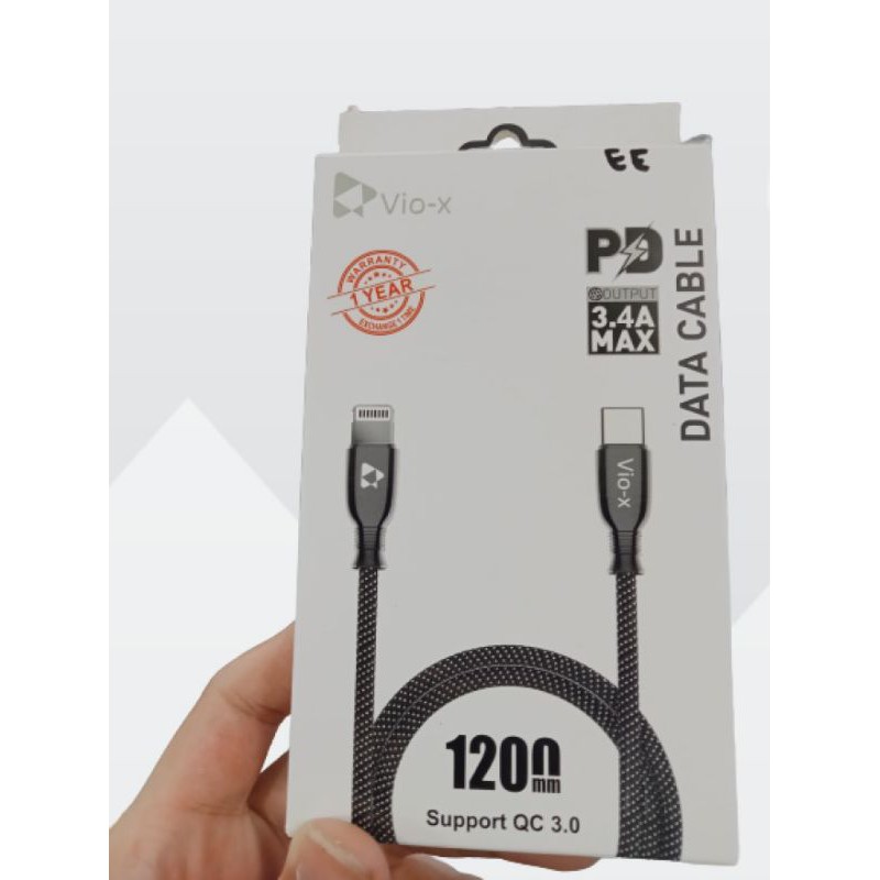 KABEL DATA TYPE C TO LIGHTING VIO-X FAST CHARGING SUPER CHARGER 1.2M