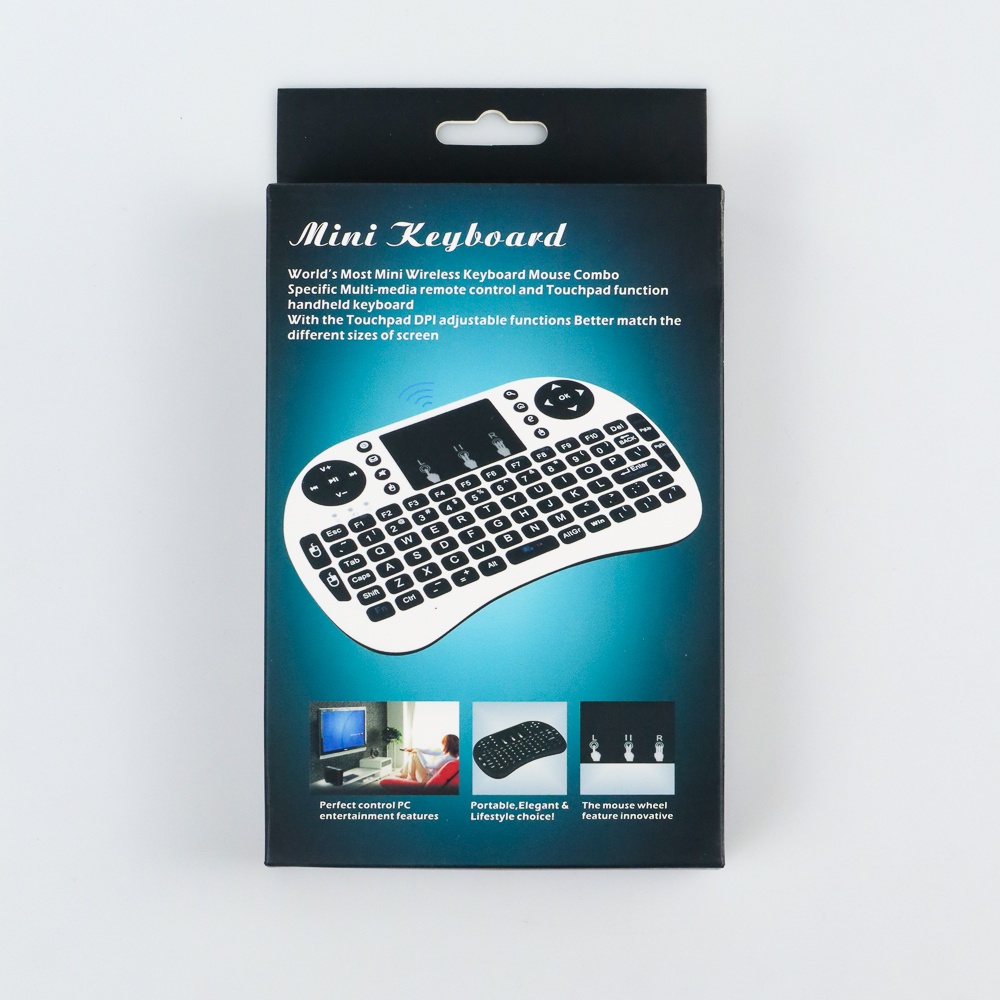 Remot Mini Keyboard Wireless 2.4GHz dengan Touch Pad &amp; Fungsi Mouse STB Android