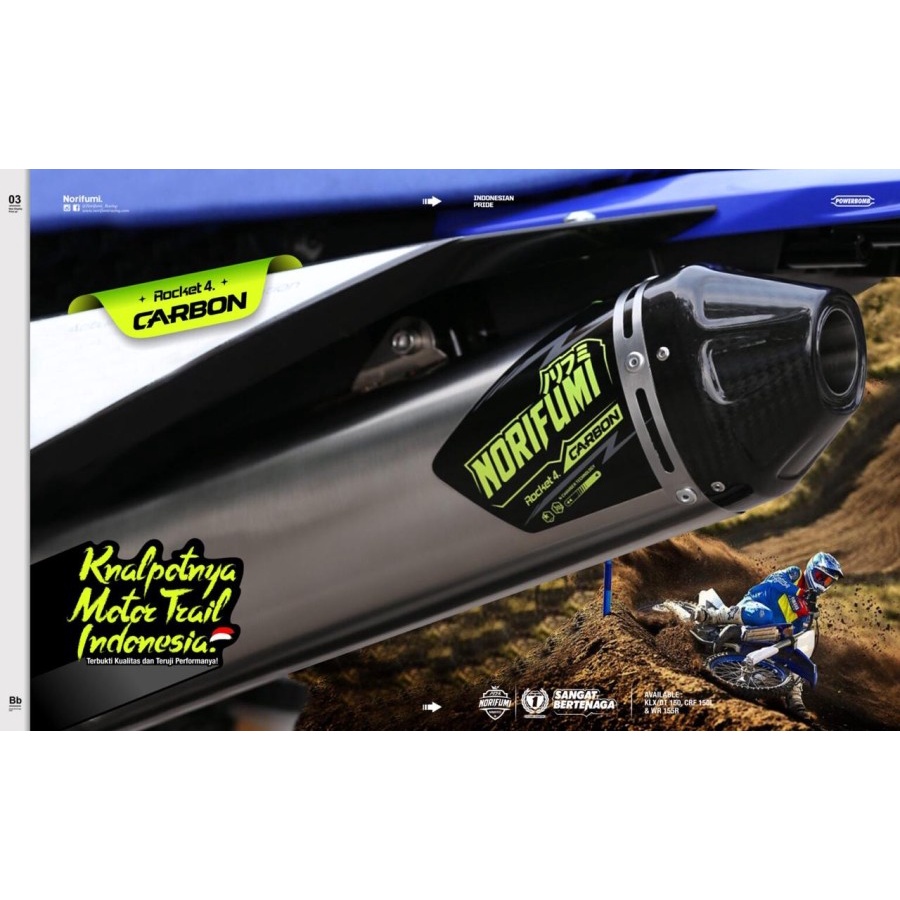 Knalpot Norifumi Rocket 4 Carbon Yamaha WR155