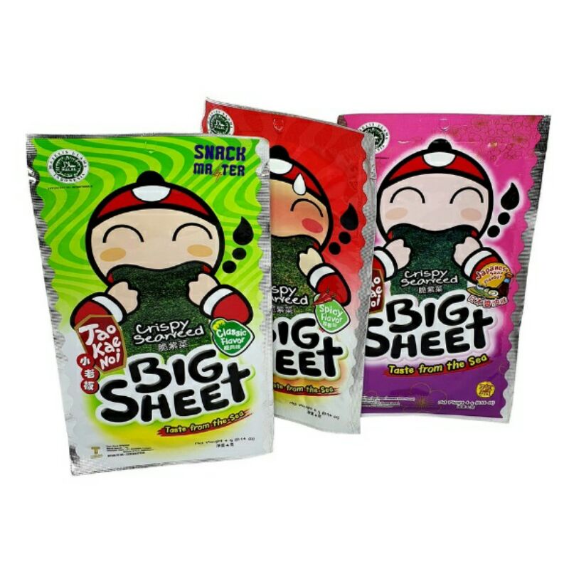 

tao kai noi big sheet isi 12 pcs x 4gr .