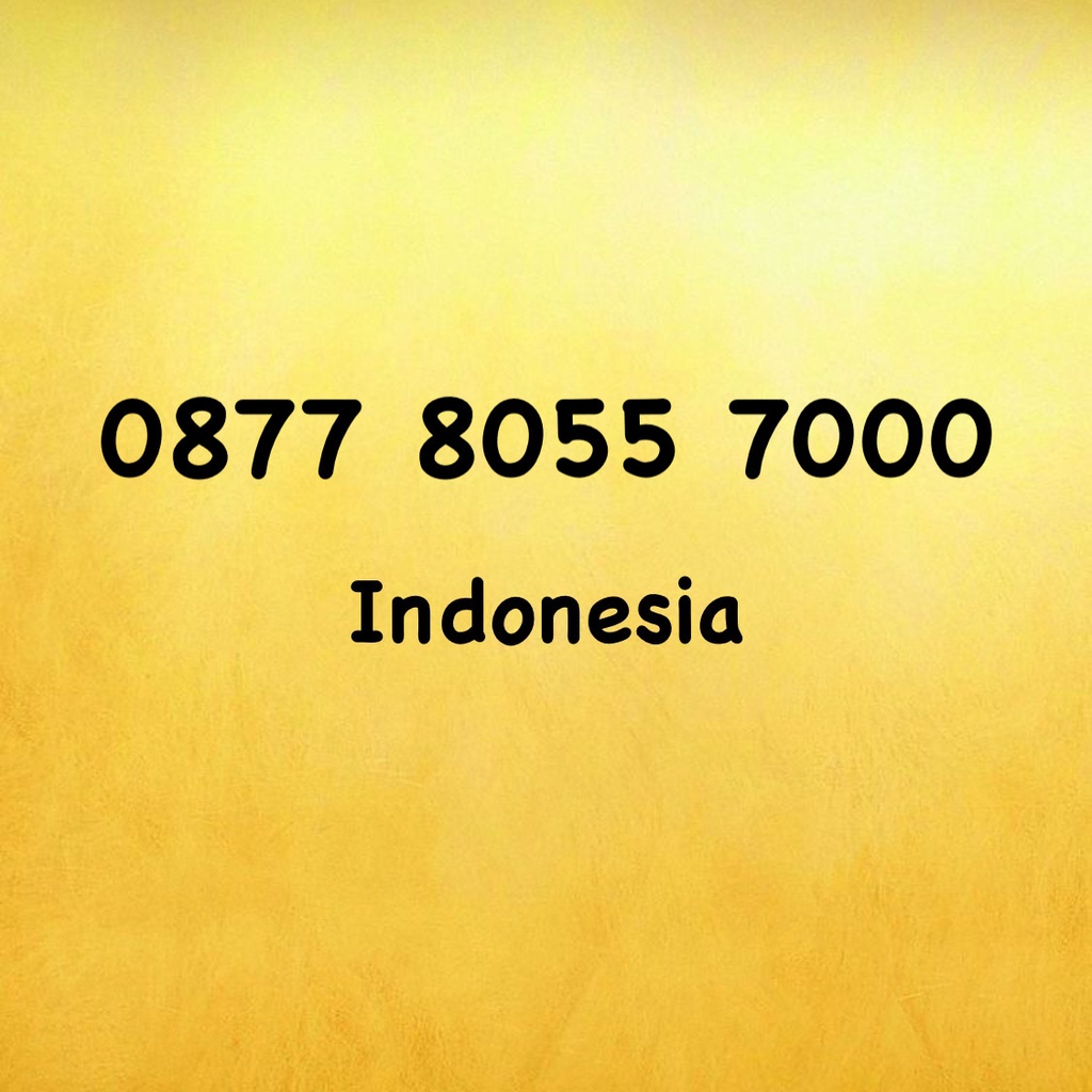 Nomor Cantik XL Bebas Triple A - BOSS - 000 - 805 - 0877 8055 7000