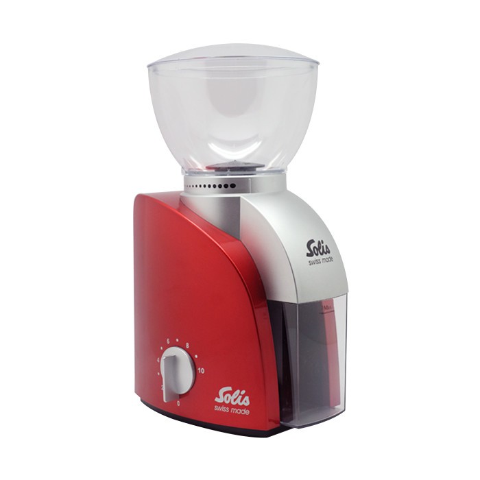 Solis Scala Cornical Burr Electric Coffee Grinder Type 166 RED