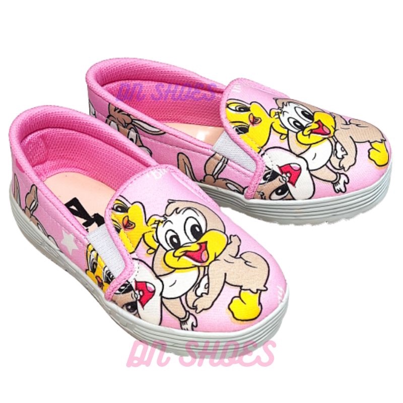 Sneakers Anak Cewek Sepatu Tali Anak Perempuan Motif Unicorn Ungu Cute 1- 7 tahun