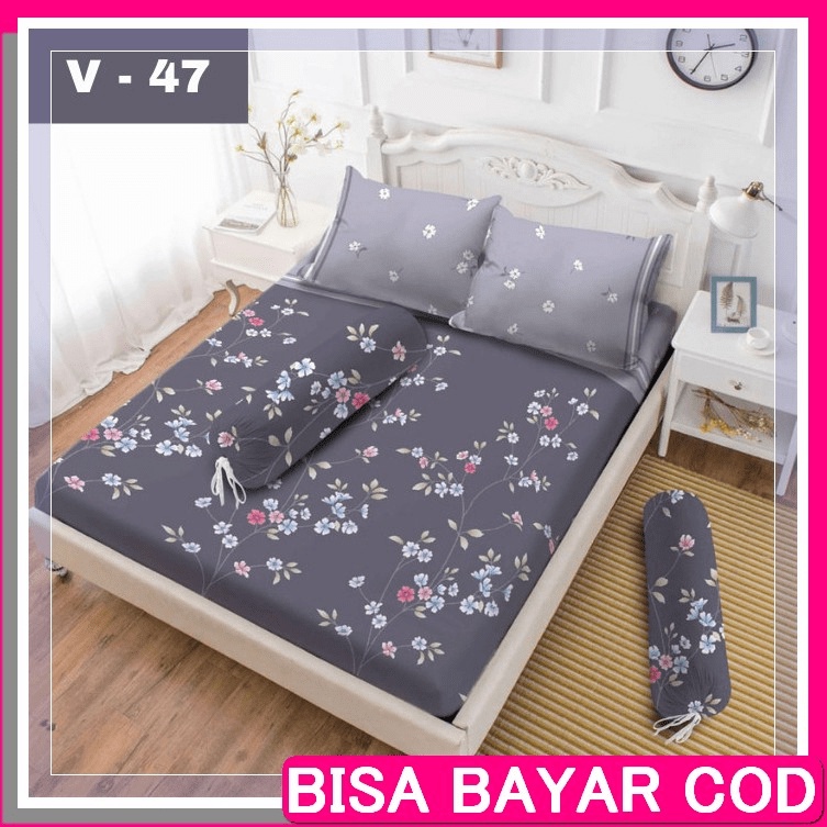 Hotlist Sprei Motif Kotak Kotak Katun Lokal - Sprei Aesthetic Min KU699 Seprei Ukuran 180X200 King