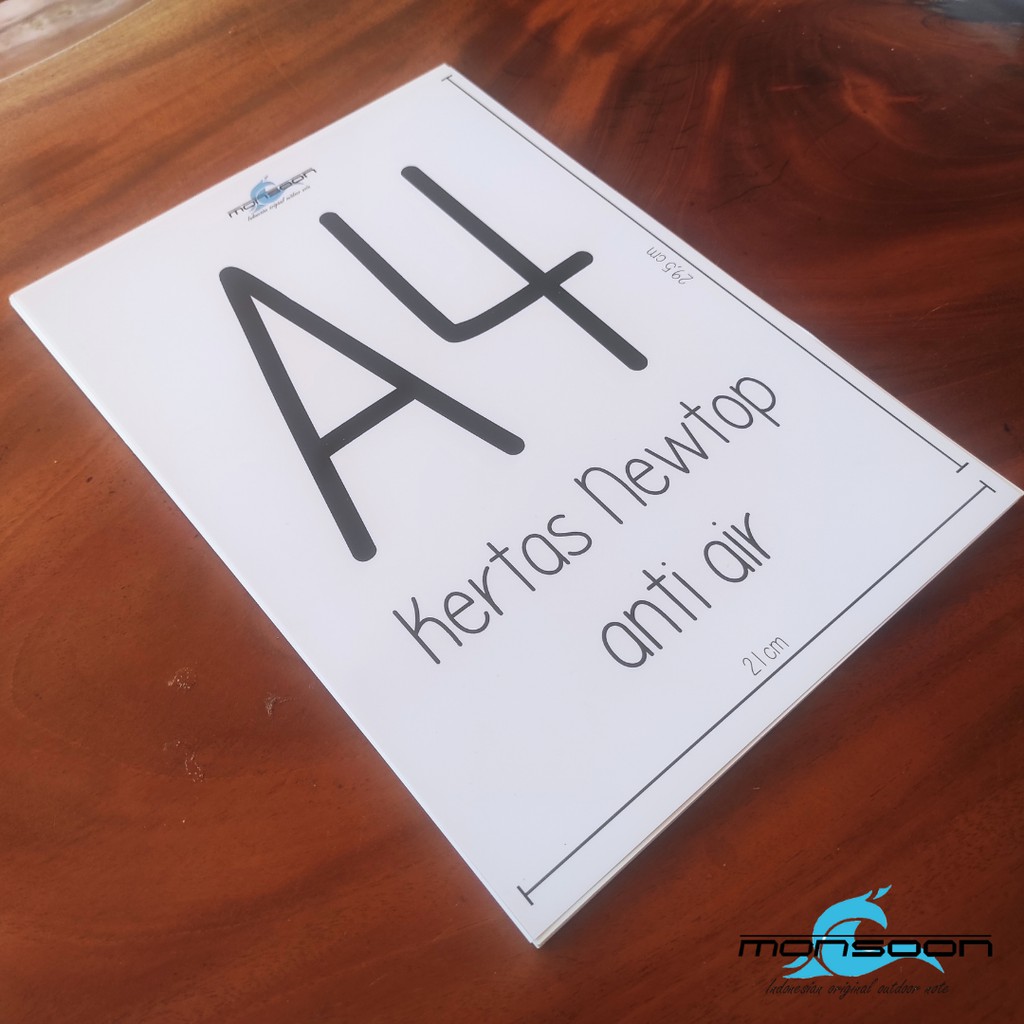 

Kertas Anti Air A4 | Kertas Newtop | Monsoon Indonesia Outdoor Note