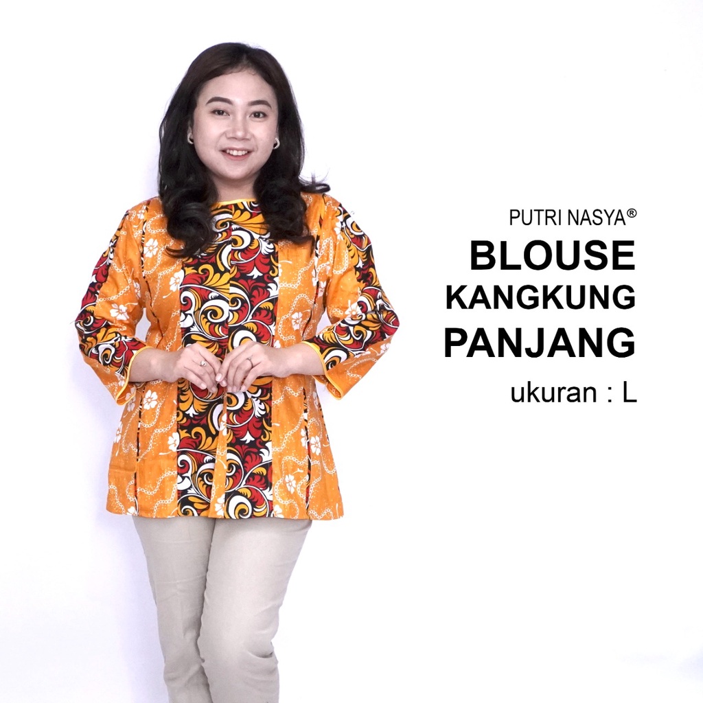 Blouse Big Size Wanita Atasan Batik Jumbo LD 140 S-M-L-XL-2L-3L-4L-5L-6L-7L Model Blus Jumbo Kerja Batik / Blus Batik Big Size Formal / Pakaian Kekinian Kantor Seragam Formal / Pakaian Batik Super Big Kerja Wanita Bahan Katun Terbaru Modern