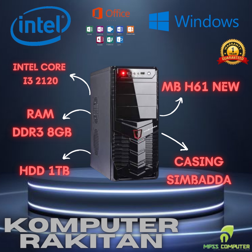 Jual Komputer Pc Cpu Rakitan Intel Core I Motherboard H New Ram