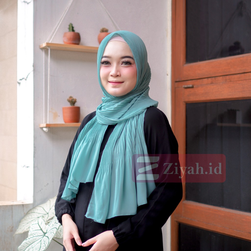 Ziyah.id Pashmina Plisket candy / Permen 180x75 15 warna pilihan premium-3