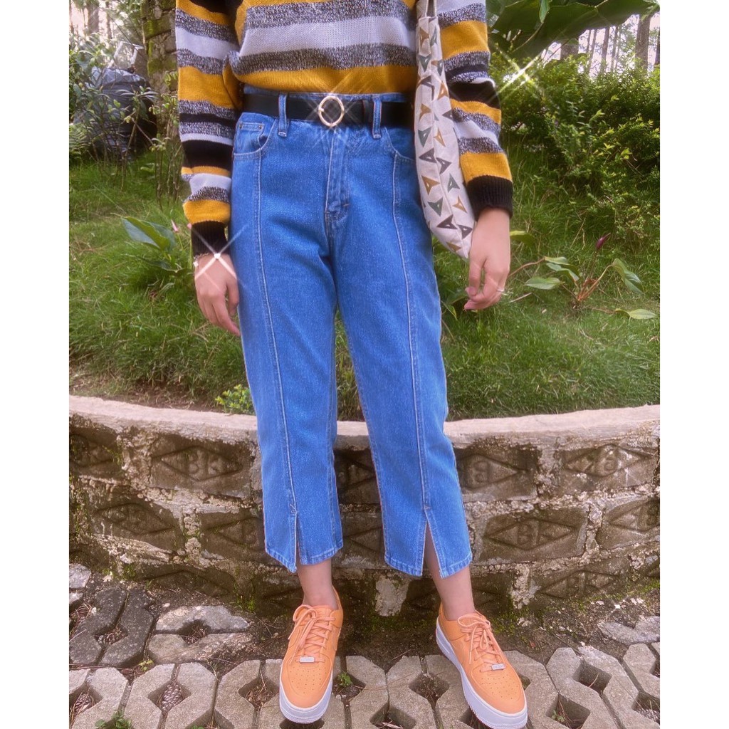 Celana Hxneybee Jeans Dark Blue Light Blue Arine FREE Celana Hxneybee Jeans Dark Blue Light Blue Arine FREE