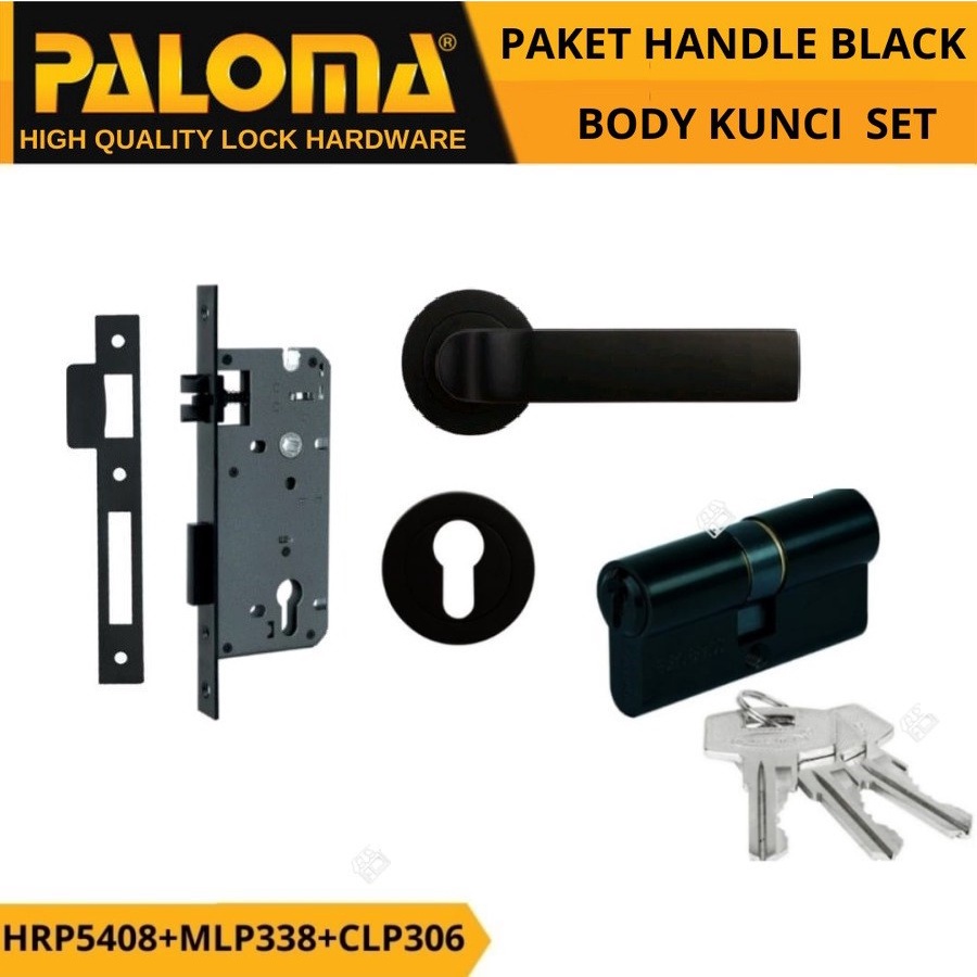 PALOMA HRP 5408 MLP 338 CLP 306 PAKET HANDLE SET MATTE BLACK