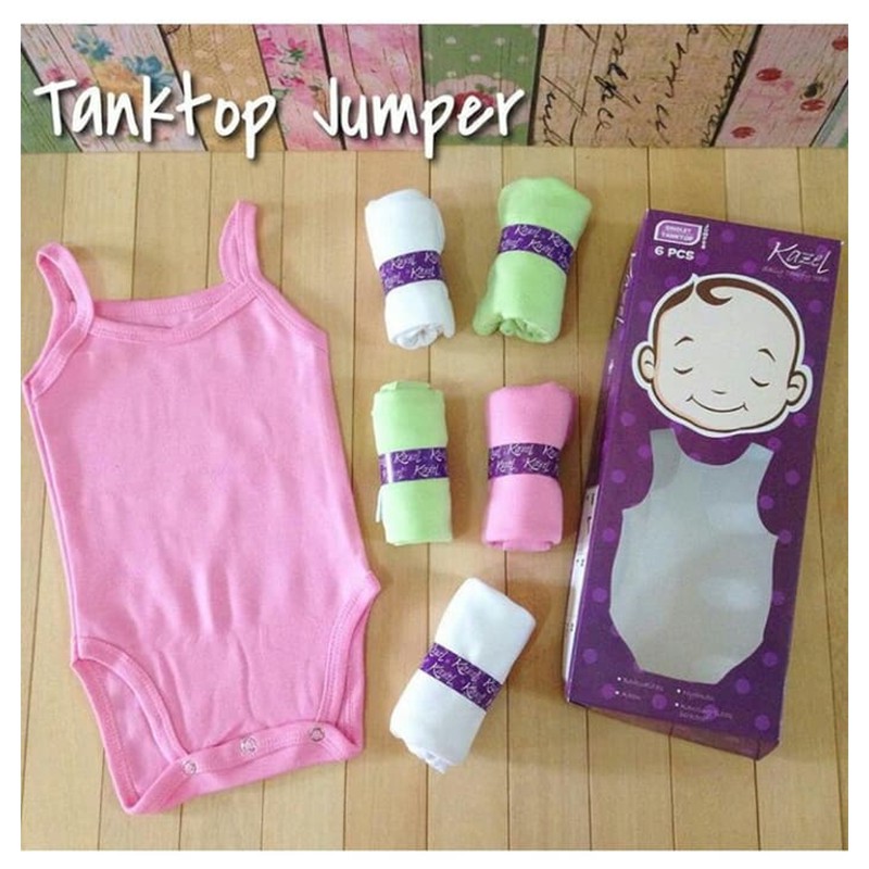 Kazel Tanktop Jumper Warna Girl 6pcs Kaos Bayi Perempuan