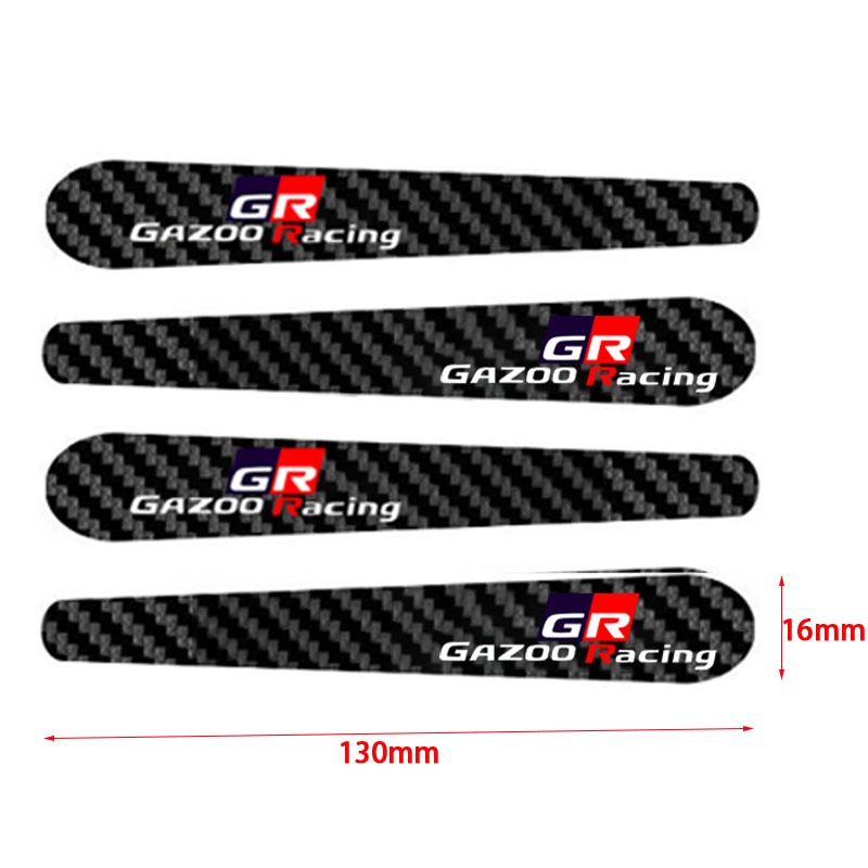 4 / 8Pcs Stiker Film Pelindung Handle Bahan Carbon Fiber Untuk Toyota GR Gazoo Racing Car Bowl