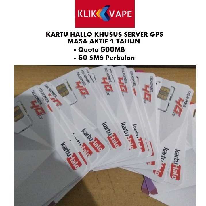 [Kartu server GPS] Kartu Halo Khusus GPS Tracker MASA AKTIF 1 Tahun KlikVape Bandung