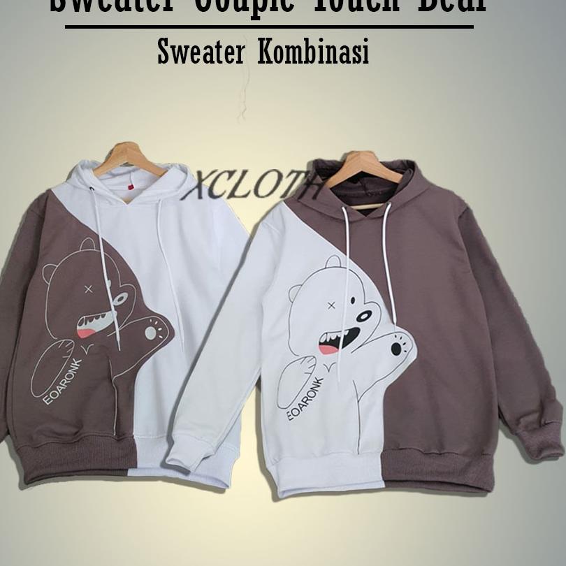 Jaket Hoodie Couple Touch Bear, Sweater Hoodie Couple, Jaket Couple, Hoodie Couple, Sweater Couple, 