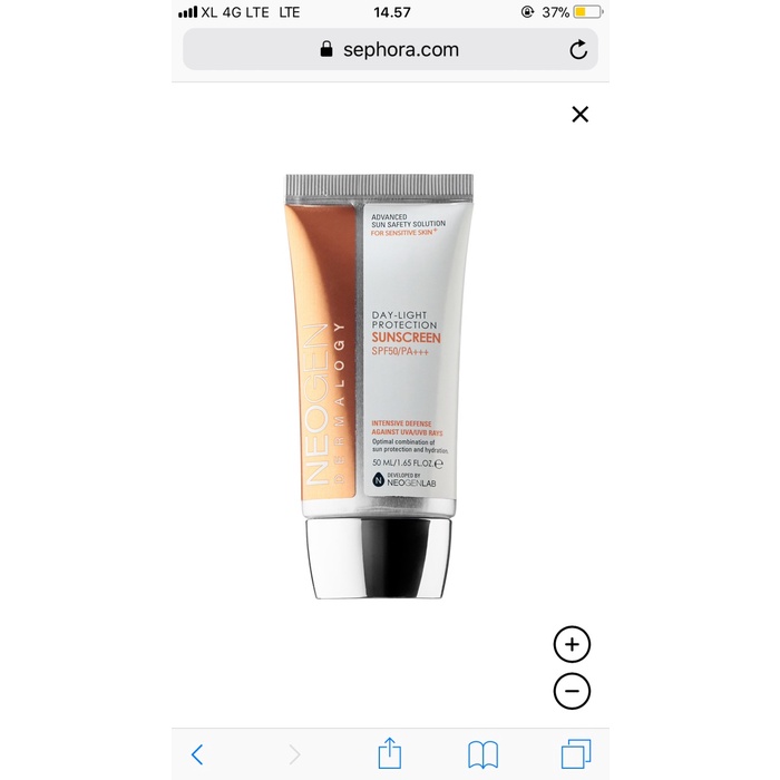 Neogen day light protection sunscreen spf 50 pa++ 50ml
