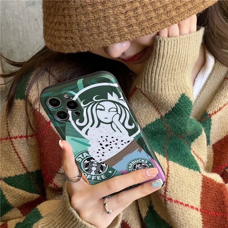 Soft Case Bahan Tpu Desain Starbucks Untuk Iphone 7 8 Plus 12 11 8 X Xr Xs Max 13 11pro 12 Pro Max Se 2020