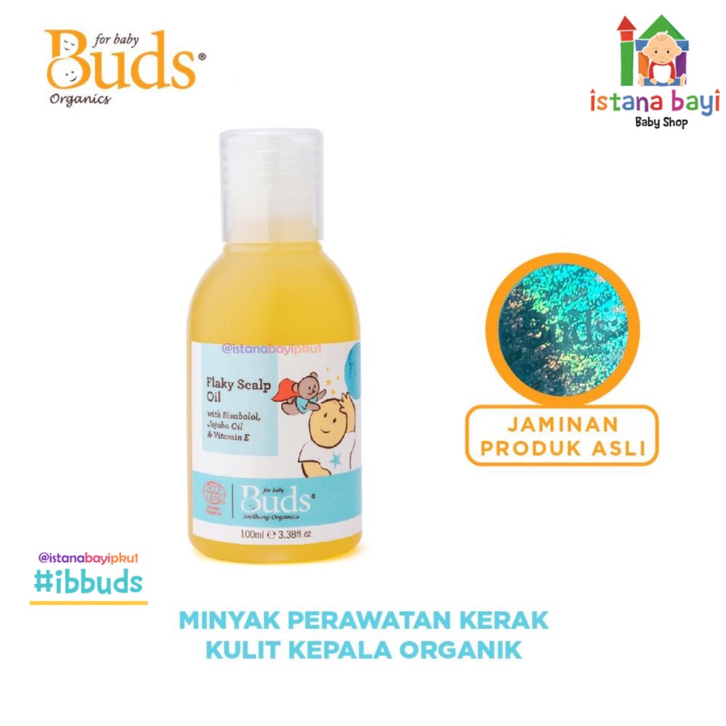 Buds Flaky Scalp Oil 100ml/Oil untuk kerak kepala bayi