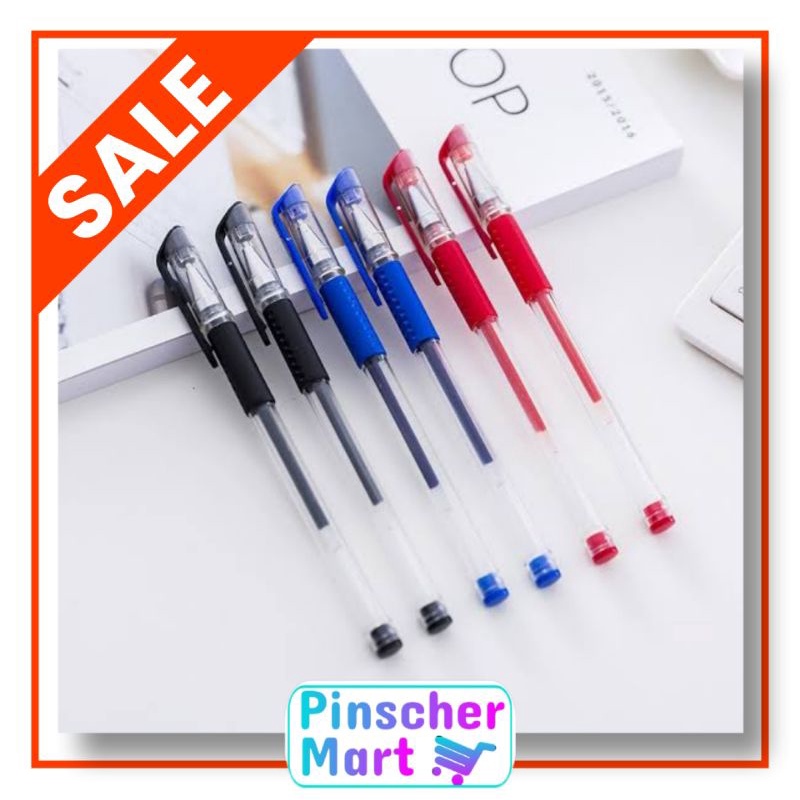 Pulpen Gel Balpoint Gel Bolpen 0,5 mm Red/ Black/ Blue/ Refill