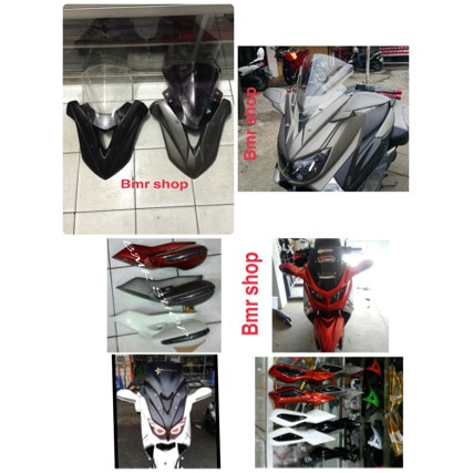 sepaket spion lipat nmax+sen led dan tameng+windshield/winsil nmax