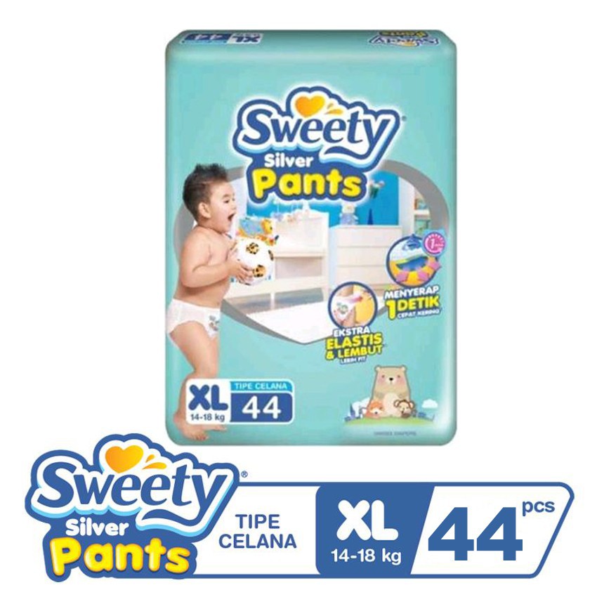 Sweety Silver Pants XL44  Popok Bayi