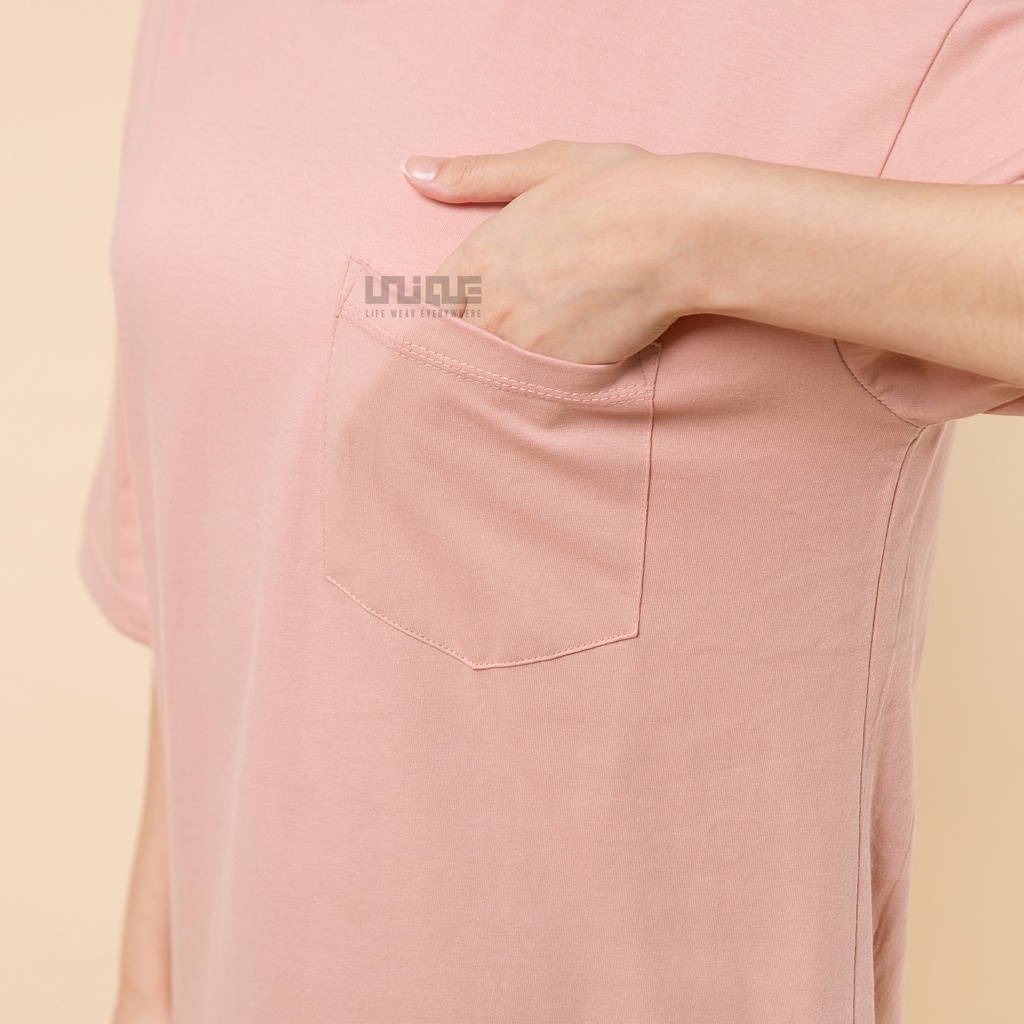 UNIQUE - (Pocket Series) Kaos Oversize Pocket Peach