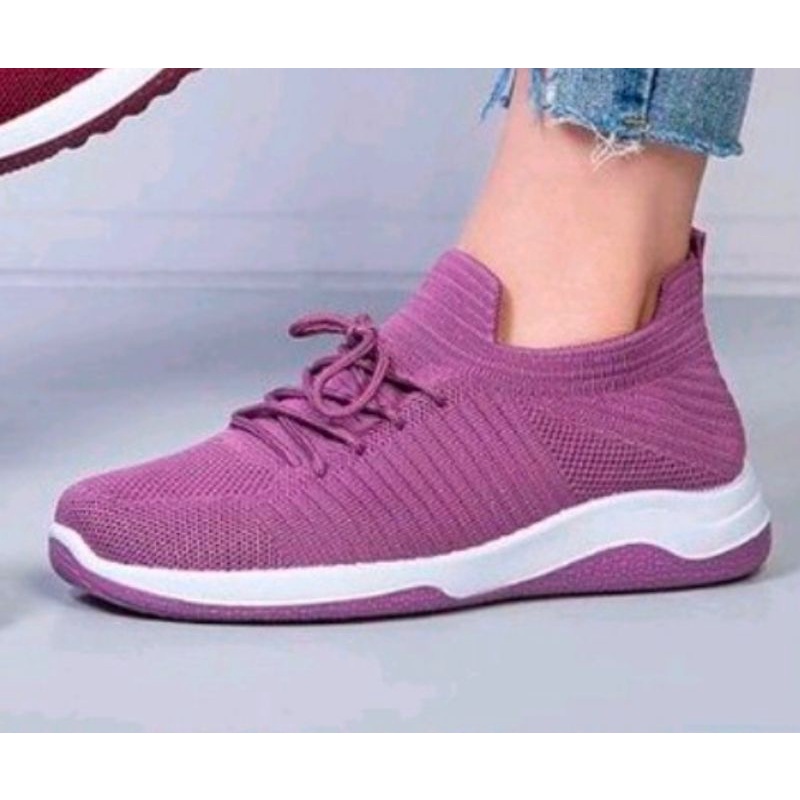 Sepatu wanita sneakers import korea version Feata A 2023  anti Selip WAJIB BACA DESKRIPSI !!!!!!-A 2023 Ungu