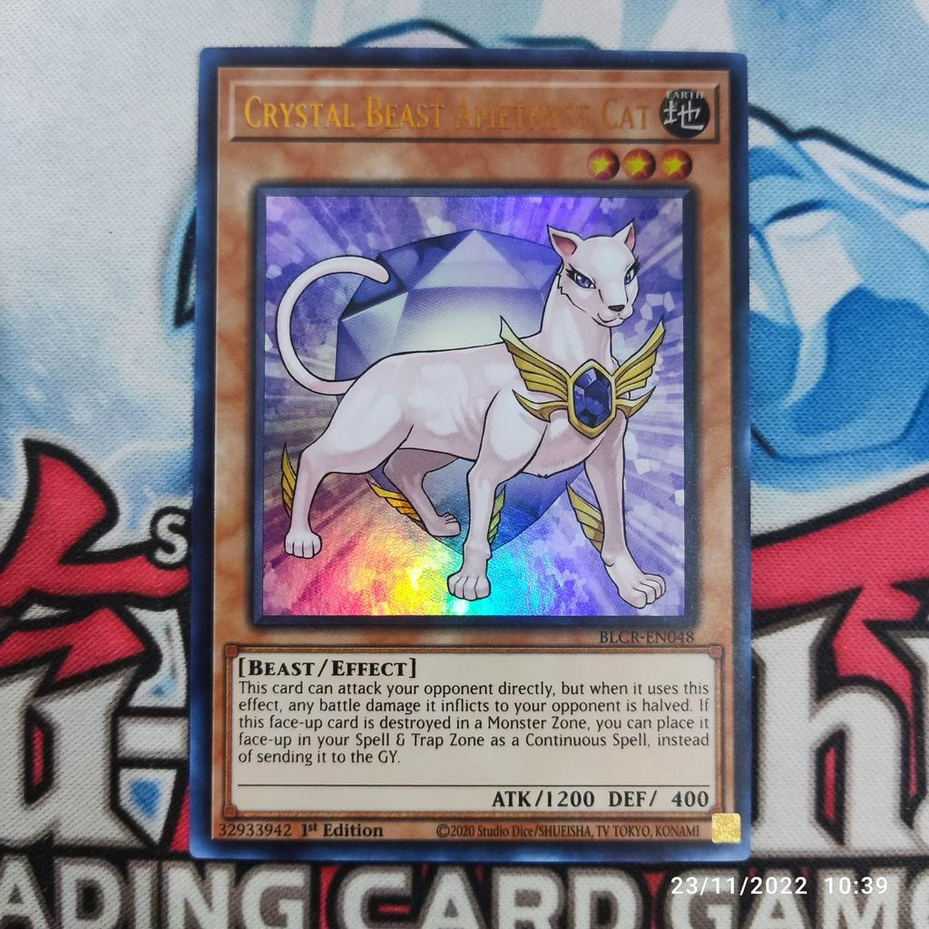 yugioh crystal beast amethyst cat BLCR ultra rare 1st original