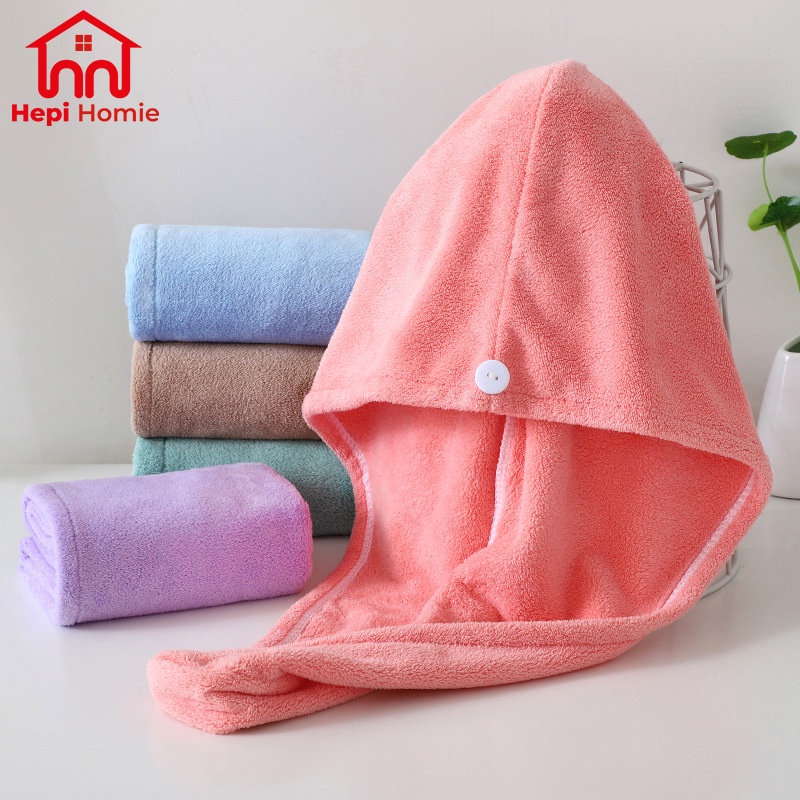 [HH] HANDUK TURBAN MICROFIBER / HANDUK KEPALA KERAMAS RAMBUT CEPAT KERING / DRY HAIR HEAD TOWEL